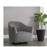 Silvana Glider Lounge Chair, Belfast Koala Grey-Furniture - Chairs-High Fashion Home