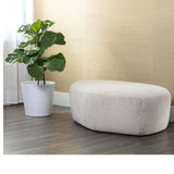 Soraya Ottoman, Dove Cream-Furniture - Chairs-High Fashion Home