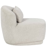 Soraya Swivel Armless Chair, Dove Cream-Furniture - Chairs-High Fashion Home