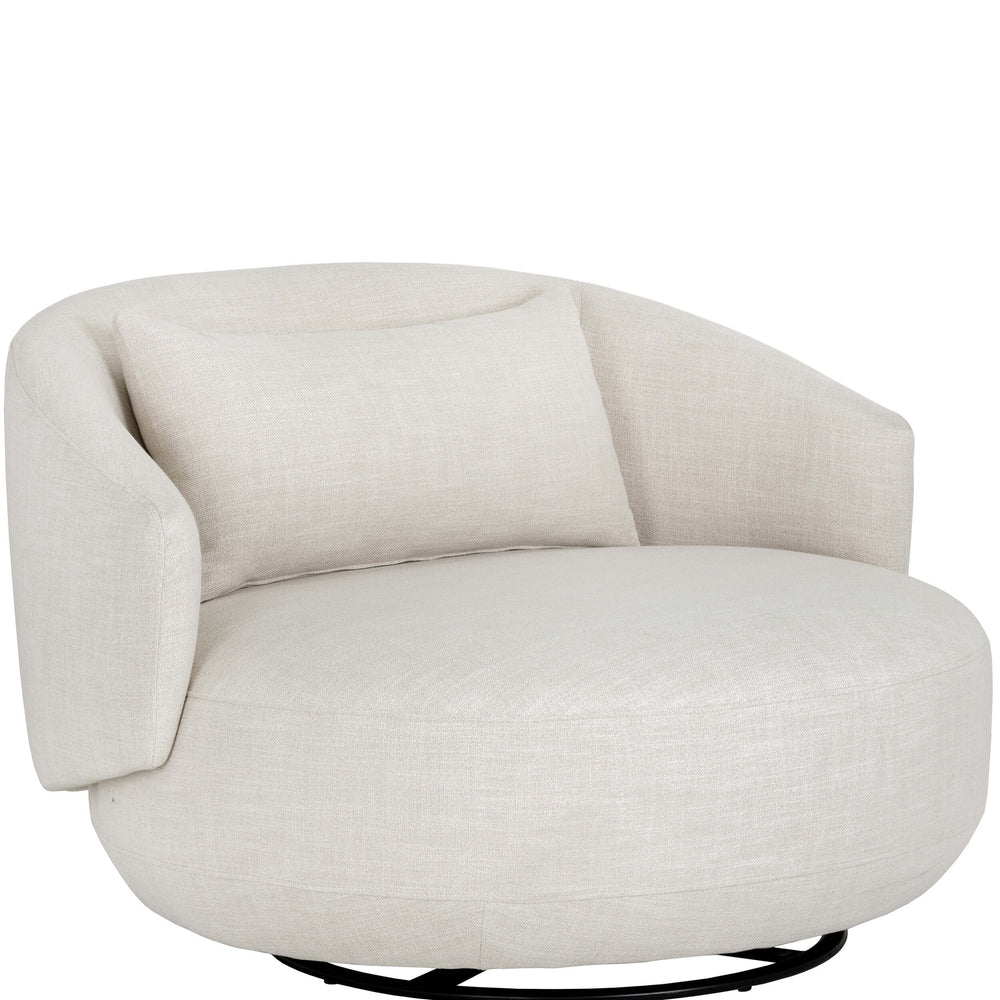 Walsh Swivel Lounge Chair, Effie Linen-Furniture - Chairs-High Fashion Home