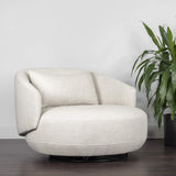 Walsh Swivel Lounge Chair, Effie Linen-Furniture - Chairs-High Fashion Home