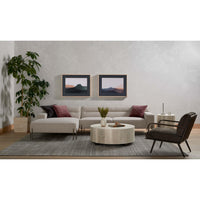Hudson Round Coffee Table, Ashen Walnut-Furniture - Accent Tables-High Fashion Home