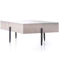 Indra Rectangular Coffee Table, Ashen Walnut-Furniture - Accent Tables-High Fashion Home