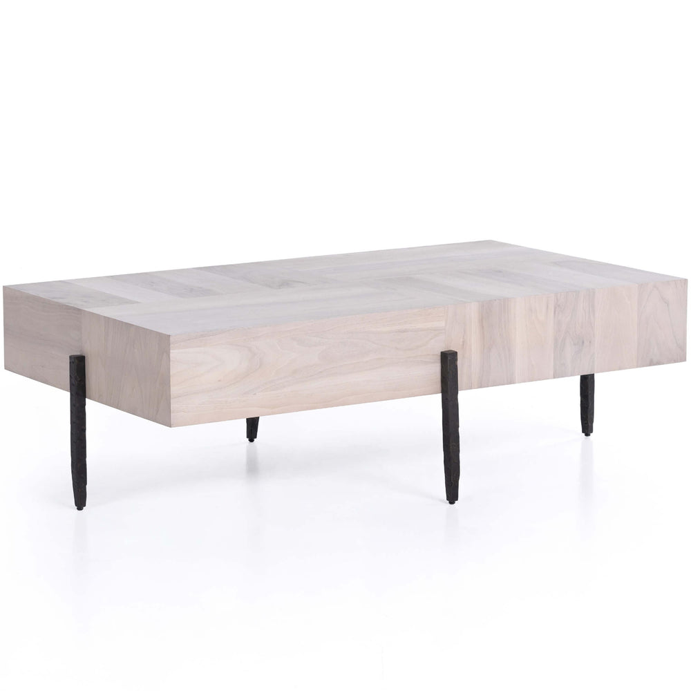 Indra Rectangular Coffee Table, Ashen Walnut-Furniture - Accent Tables-High Fashion Home