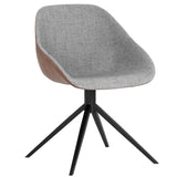 McCoy Swivel Dining Chair, November Grey/Cinnamon, Set of 2-Furniture - Chairs-High Fashion Home