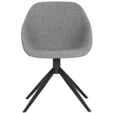 McCoy Swivel Dining Chair, November Grey/Cinnamon, Set of 2-Furniture - Chairs-High Fashion Home