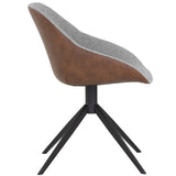 McCoy Swivel Dining Chair, November Grey/Cinnamon, Set of 2-Furniture - Chairs-High Fashion Home