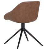 McCoy Swivel Dining Chair, November Grey/Cinnamon, Set of 2-Furniture - Chairs-High Fashion Home