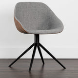 McCoy Swivel Dining Chair, November Grey/Cinnamon, Set of 2-Furniture - Chairs-High Fashion Home