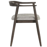 Jeremy Dining Armchair, Dark Brown/Belfast Heather GRey, Set of 2-Furniture - Dining-High Fashion Home