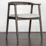 Jeremy Dining Armchair, Dark Brown/Belfast Heather GRey, Set of 2-Furniture - Dining-High Fashion Home