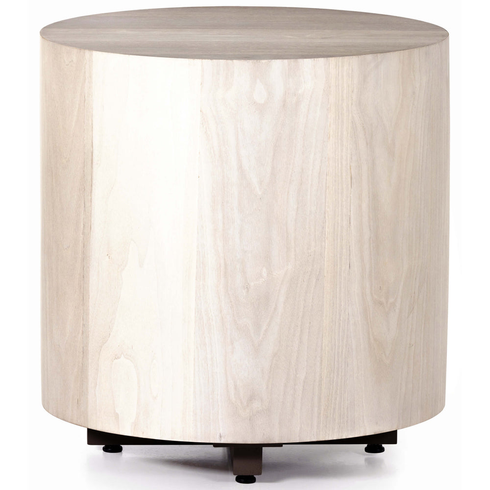 Hudson Round End Table, Ashen Walnut