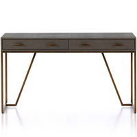 Shagreen Desk, Grey Shagreen-Furniture - Office-High Fashion Home