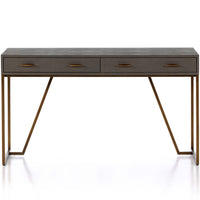 Shagreen Desk, Grey Shagreen-Furniture - Office-High Fashion Home