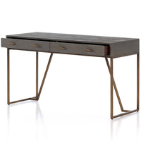 Shagreen Desk, Grey Shagreen-Furniture - Office-High Fashion Home
