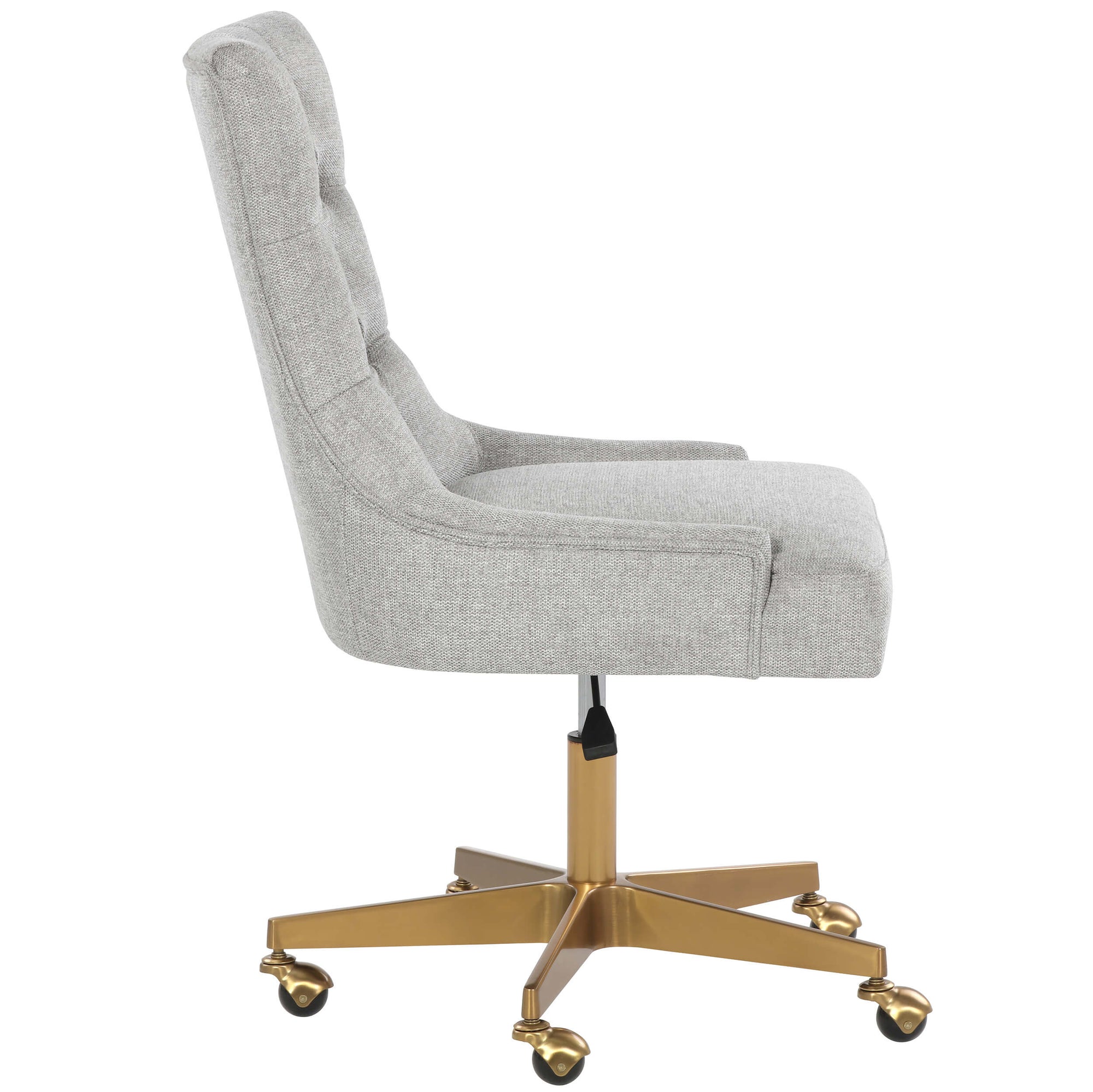 Grey office chair with gold 2025 legs