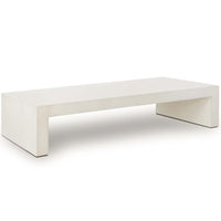 Parish Coffee Table, White Concrete-Furniture - Accent Tables-High Fashion Home