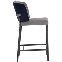 Pearce Counter Stool, Dark Grey/Abbington Navy-Furniture - Dining-High Fashion Home