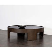 Brunetto Coffee Table Large, Dark Brown-Furniture - Accent Tables-High Fashion Home