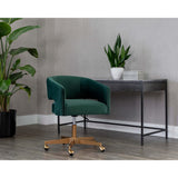 Claren Office Chair, Deep Green Sky-Furniture - Office-High Fashion Home