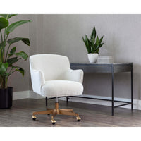 Karina Office Chair, Copenhagen White-Furniture - Office-High Fashion Home