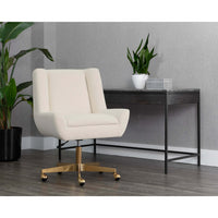 Mirian Office Chair, Zenith Alabaster-Furniture - Office-High Fashion Home