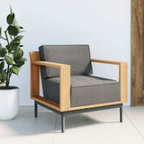 Cagliari Armchair, Gracebay Grey-Furniture - Chairs-High Fashion Home