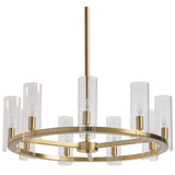 Clarabelle Small Chandelier, Brass