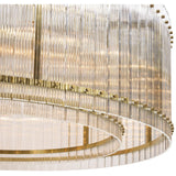 Kore Large Chandelier, Clear/Brass