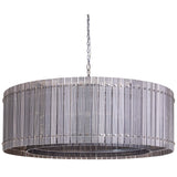 Kore Large Chandelier, Nickel/Smoke Grey