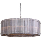 Kore Large Chandelier, Nickel/Smoke Grey
