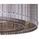 Kore Large Chandelier, Nickel/Smoke Grey