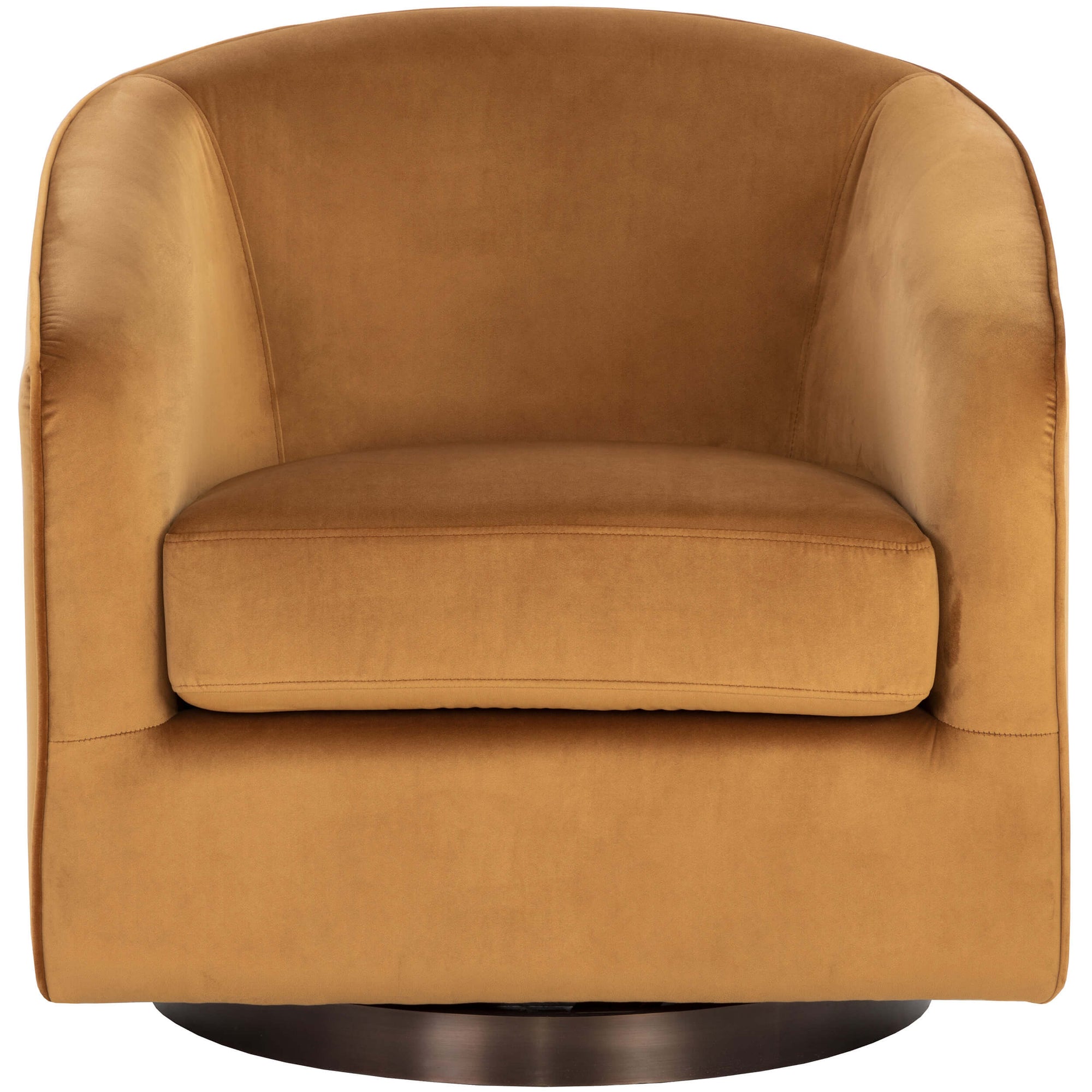 Hazel Swivel Lounge Chair, Dark Bronze Gold Sky High Fashion Home