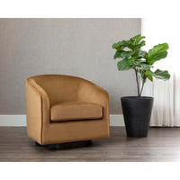 Hazel Swivel Lounge Chair, Dark Bronze Gold Sky-Furniture - Chairs-High Fashion Home