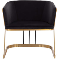 Caila Lounge Chair, Abbington Black-Furniture - Chairs-High Fashion Home