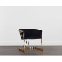 Caila Lounge Chair, Abbington Black-Furniture - Chairs-High Fashion Home