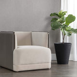 Sierra Armchair, Meg Taupe/Porcini Taupe-Furniture - Chairs-High Fashion Home