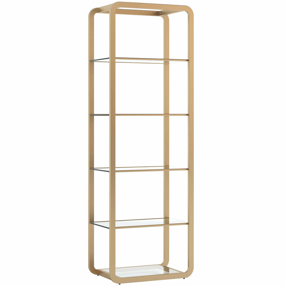 Ambretta Small Bookcase, Gold-Furniture - Storage-High Fashion Home