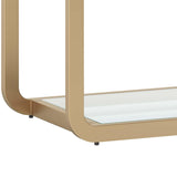 Ambretta Small Bookcase, Gold-Furniture - Storage-High Fashion Home