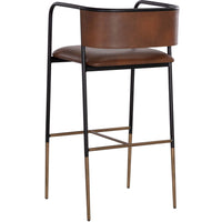 Brenan Barstool, Bravo Cognac-Furniture - Dining-High Fashion Home