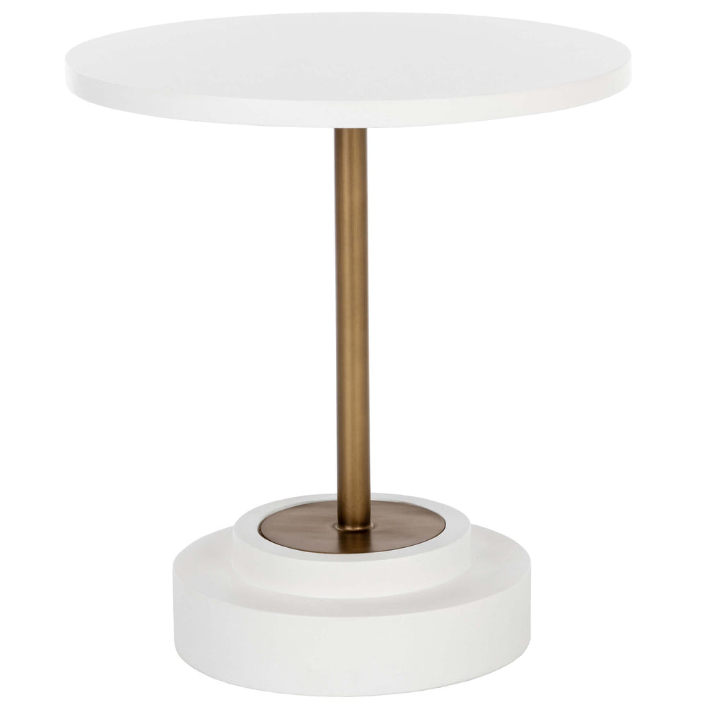 Marlowe 27.5" Round Bistro Table, White-Furniture - Dining-High Fashion Home