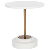 Marlowe 27.5" Round Bistro Table, White-Furniture - Dining-High Fashion Home