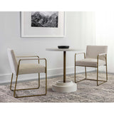 Marlowe 27.5" Round Bistro Table, White-Furniture - Dining-High Fashion Home
