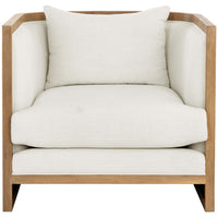 Chloe Lounge Chair, Heather Ivory Tweed-Furniture - Chairs-High Fashion Home