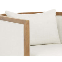 Chloe Lounge Chair, Heather Ivory Tweed-Furniture - Chairs-High Fashion Home