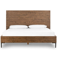 Wyeth Bed King, Rustic Sandalwood-Furniture - Bedroom-High Fashion Home