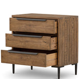 Wyeth 3 Drawer Dresser, Rustic Sadalwood-High Fashion Home