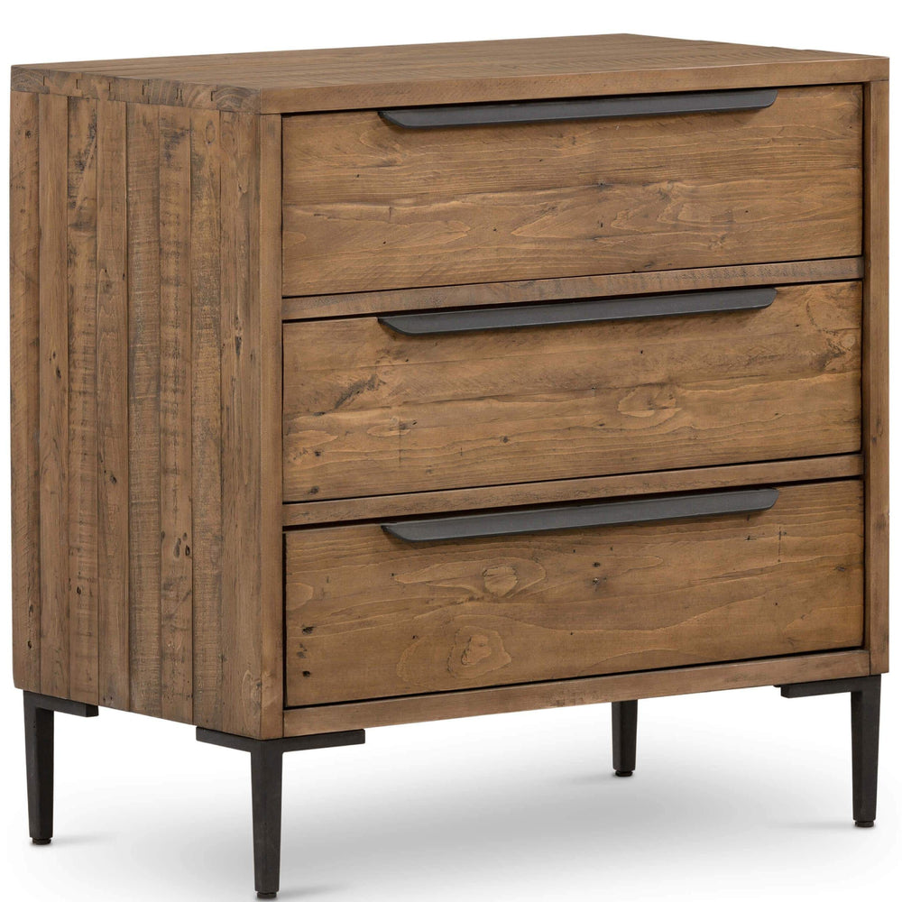 Wyeth 3 Drawer Dresser, Rustic Sadalwood-Furniture - Bedroom-High Fashion Home