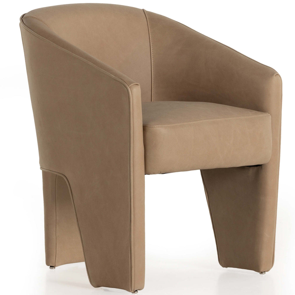 Fae Leather Dining Chair, Palermo Nude-Furniture - Dining-High Fashion Home