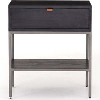Trey Nightstand, Black Wash Poplar-Furniture - Bedroom-High Fashion Home